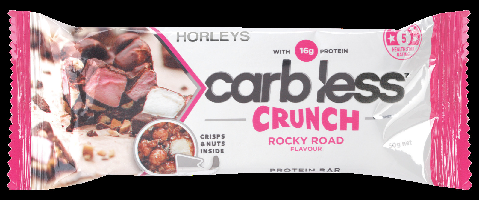 Horleys Carb Less Crunch Bars - Rocky Road (12 x 50g Pack) image