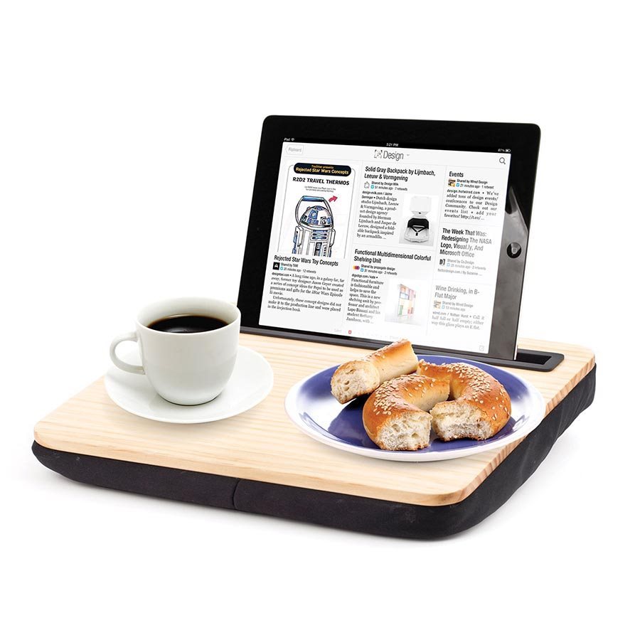 Kikkerland iBed Lap Desk - Large Wood image