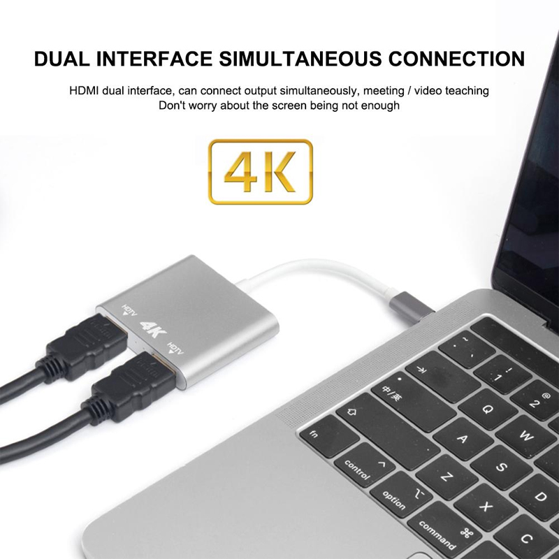 2-In-1 4K HDMI Adaptor - Type-C to HDMI image