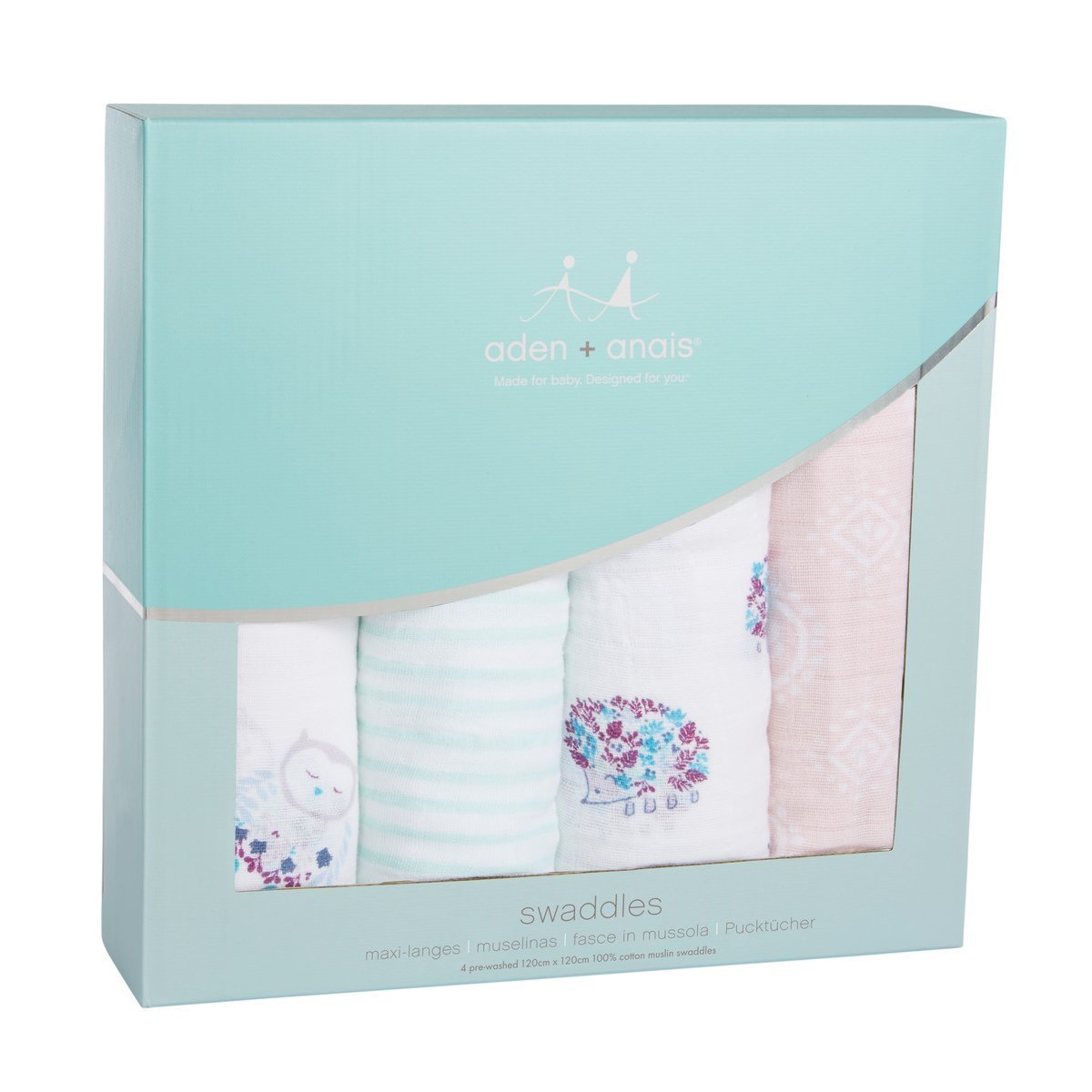 Aden + Anais: Classic Swaddle - Thistle (4 Pack)