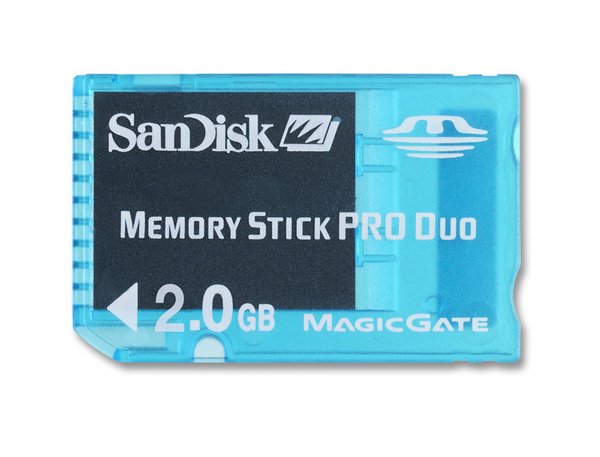 SanDisk 2GB MS Pro Duo Gaming Memory Card image