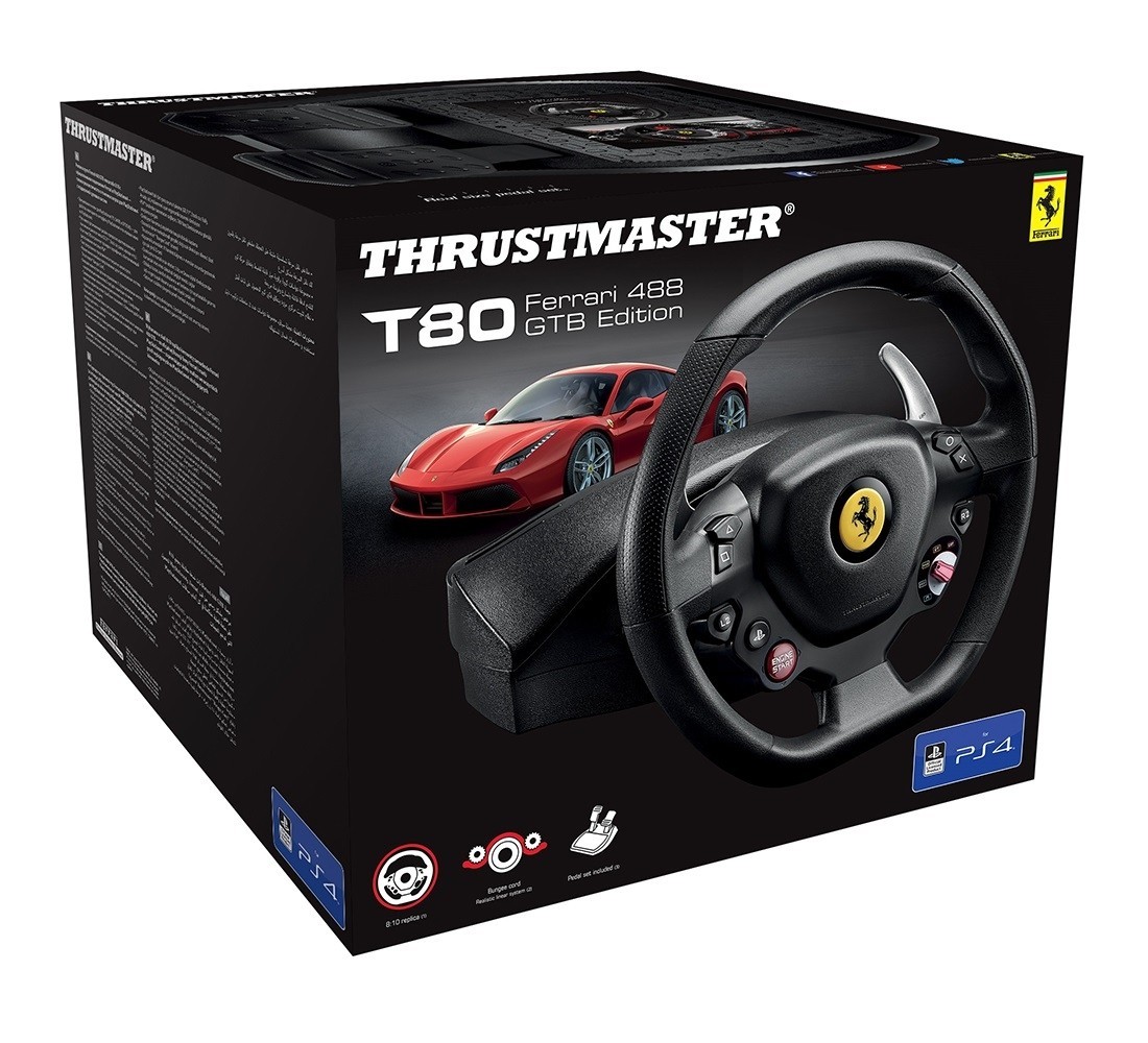 Thrustmaster T80 Ferrari 488 GTB Edition Wheel on PS4