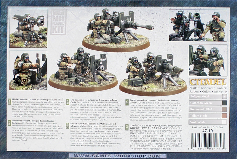 Warhammer 40,000 Imperial Guard Cadian Heavy Weapon Squad at Mighty Ape NZ