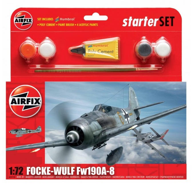 Airfix Focke Wulf Fw190A-8 Starter Set 1:72 Model Kit image