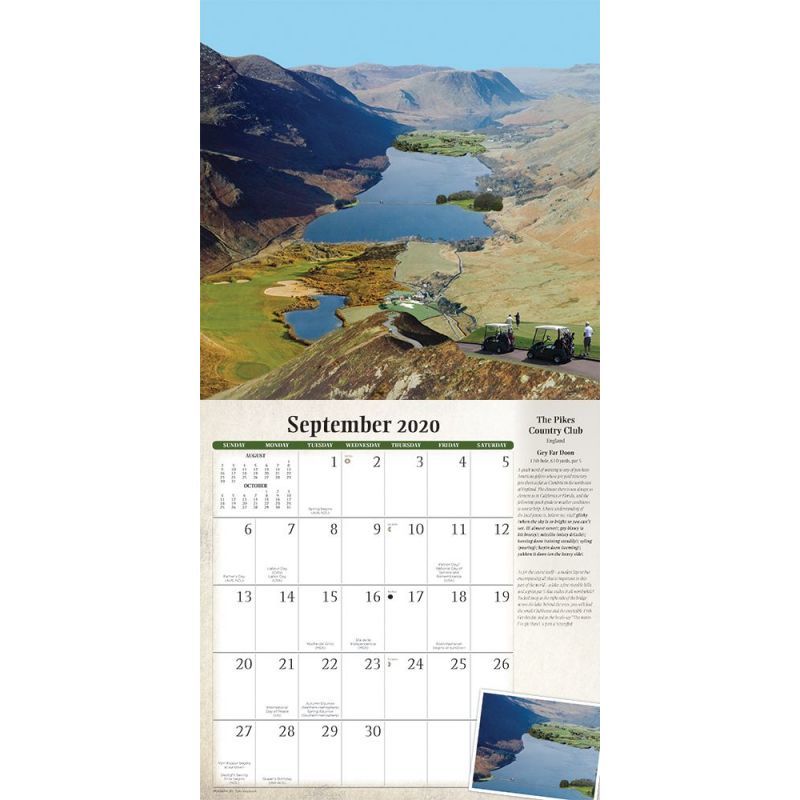 World's Toughest Golf Holes 2020 Square Wall Calendar