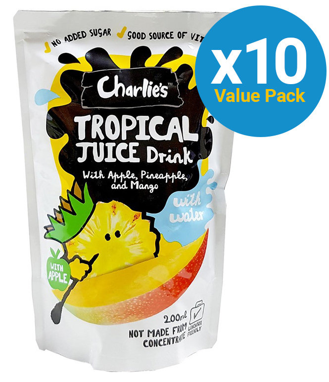 Charlie's Kid's Juices Tropical 200ml (10 Pack)