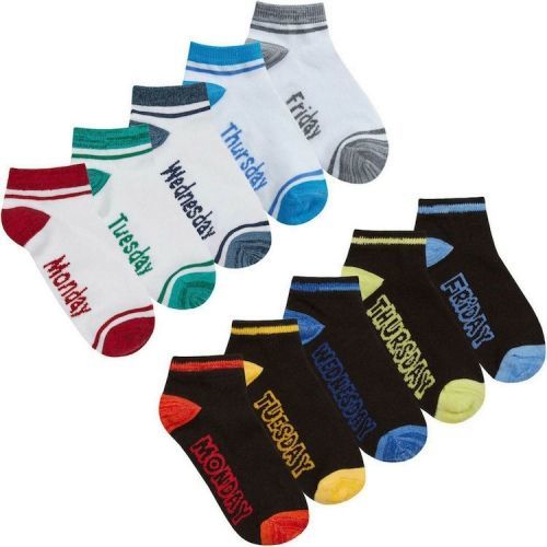Mens Days of the Week Trainer Socks 5 Pack (Size UK 46) Men's at