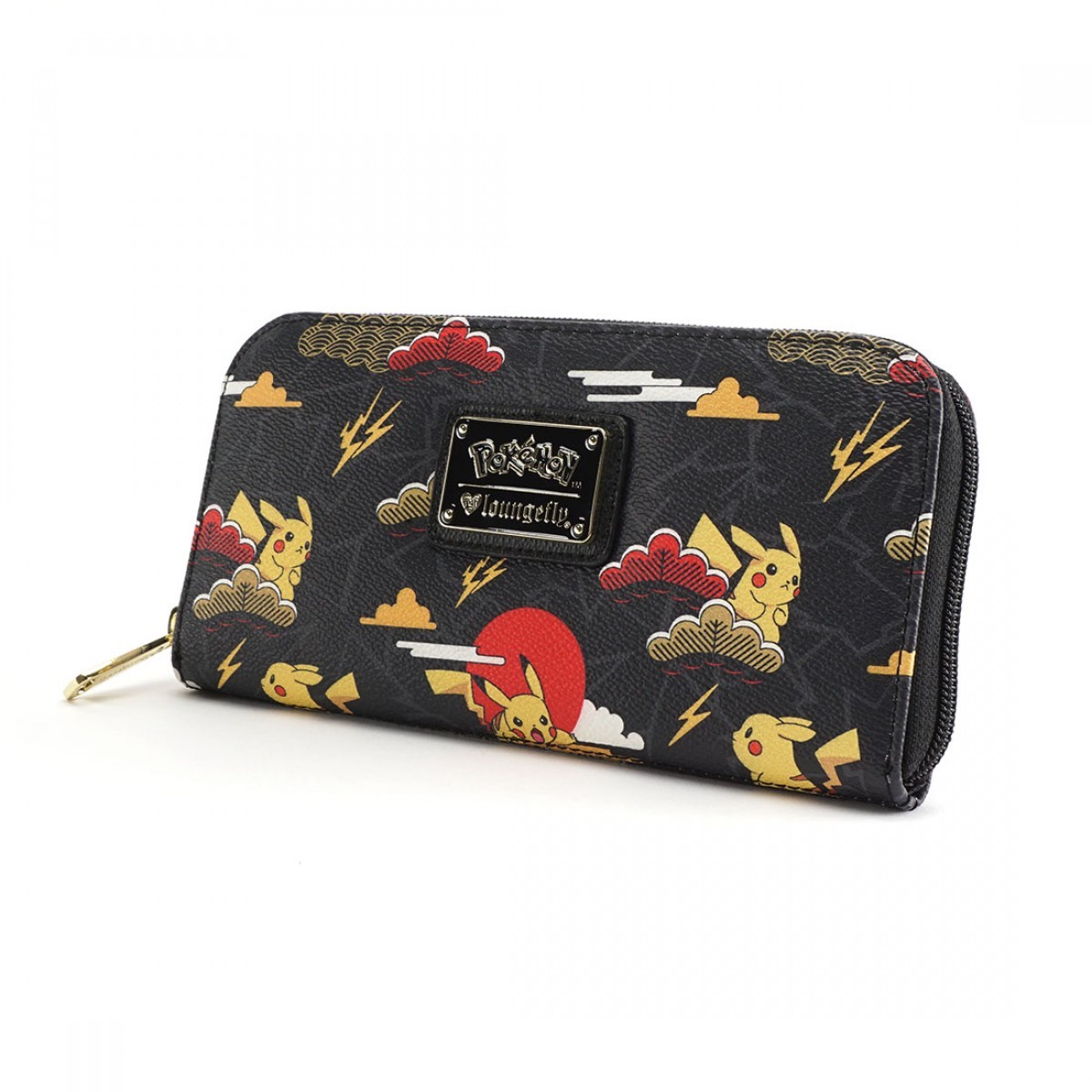 Loungefly Pokemon Pikachu Cloud Print Zip Around Wallet image