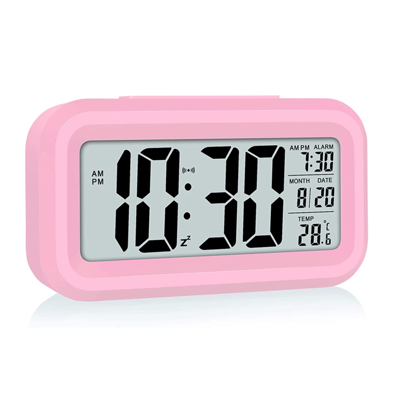 Smart Night Light Digital Alarm Clock Pink at Mighty Ape NZ