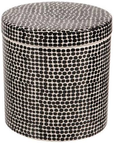 Ceramic Bathroom Canister (Black Spot) image