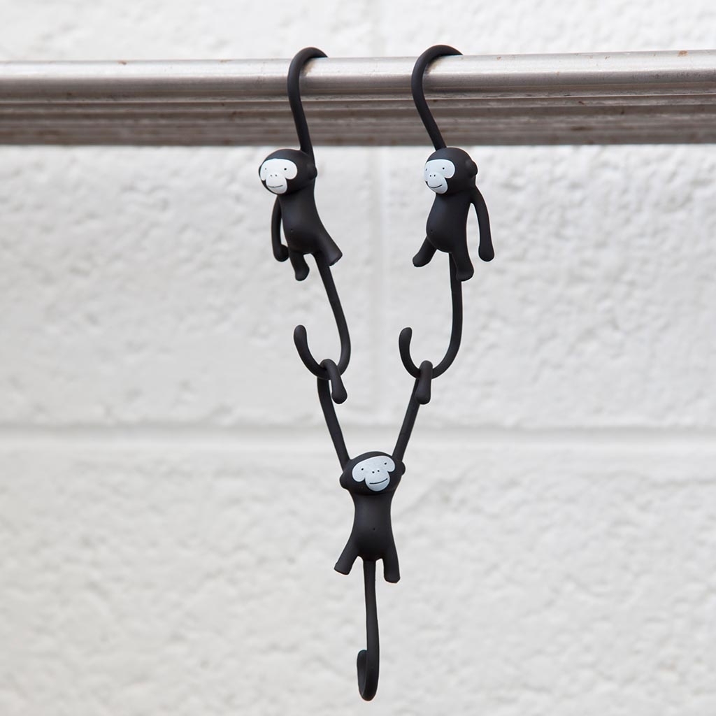 Monkey Business: Just Hanging Kitchen Hooks (Black) image