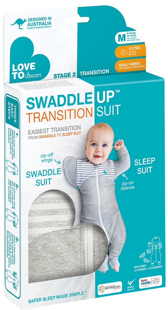 Buy Love to Dream Swaddle UP Transition Suit 1.0 TOG Grey (Medium