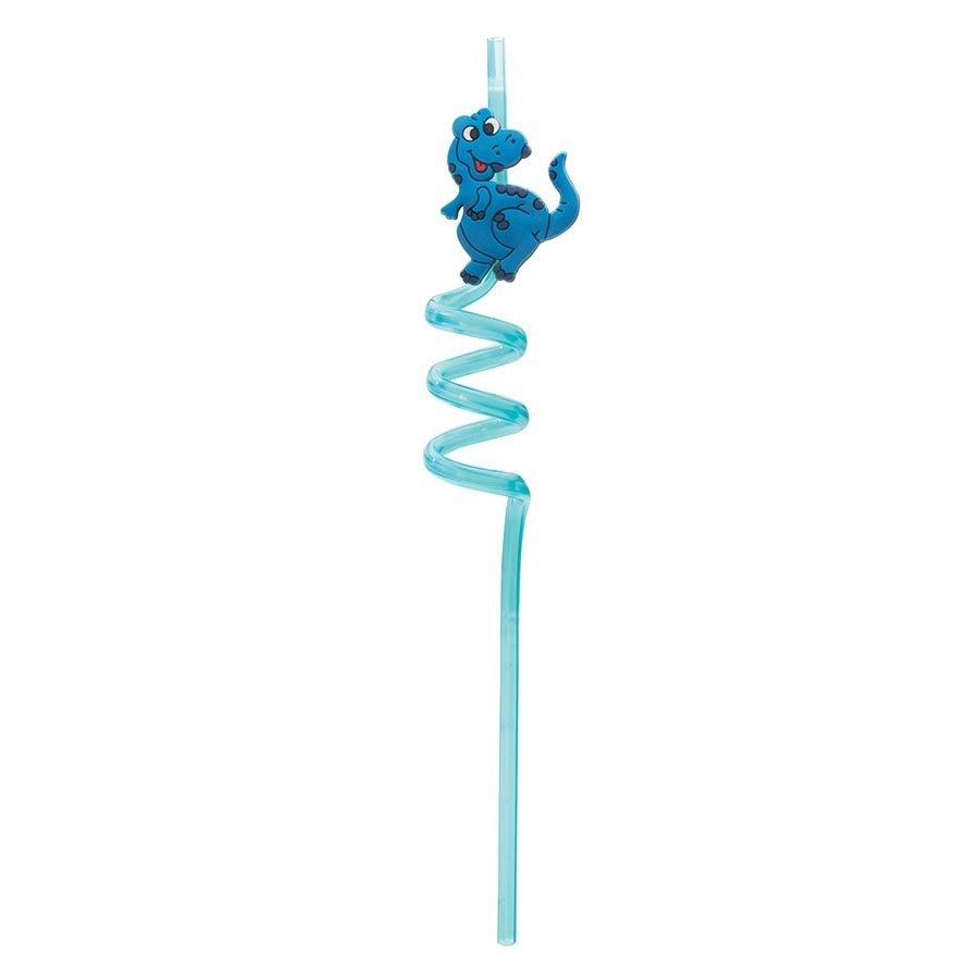 IS GIFT: Dinosaur reuseable Curly Straws image