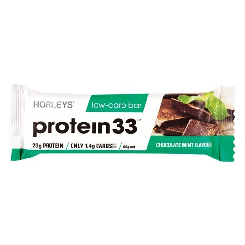 Horleys Protein 33 Low Carb Bars - Chocolate Mint (12 x 60g Pack) image