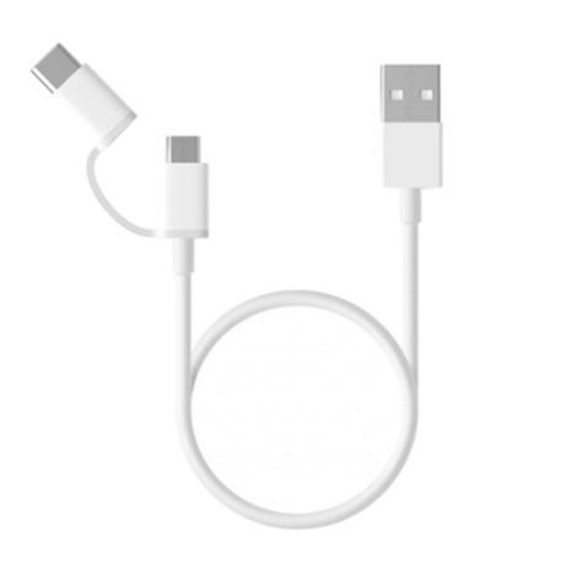 Xiaomi 2 in 1 Smartphone Data Cable USB TypeC & Micro USB (1m) at