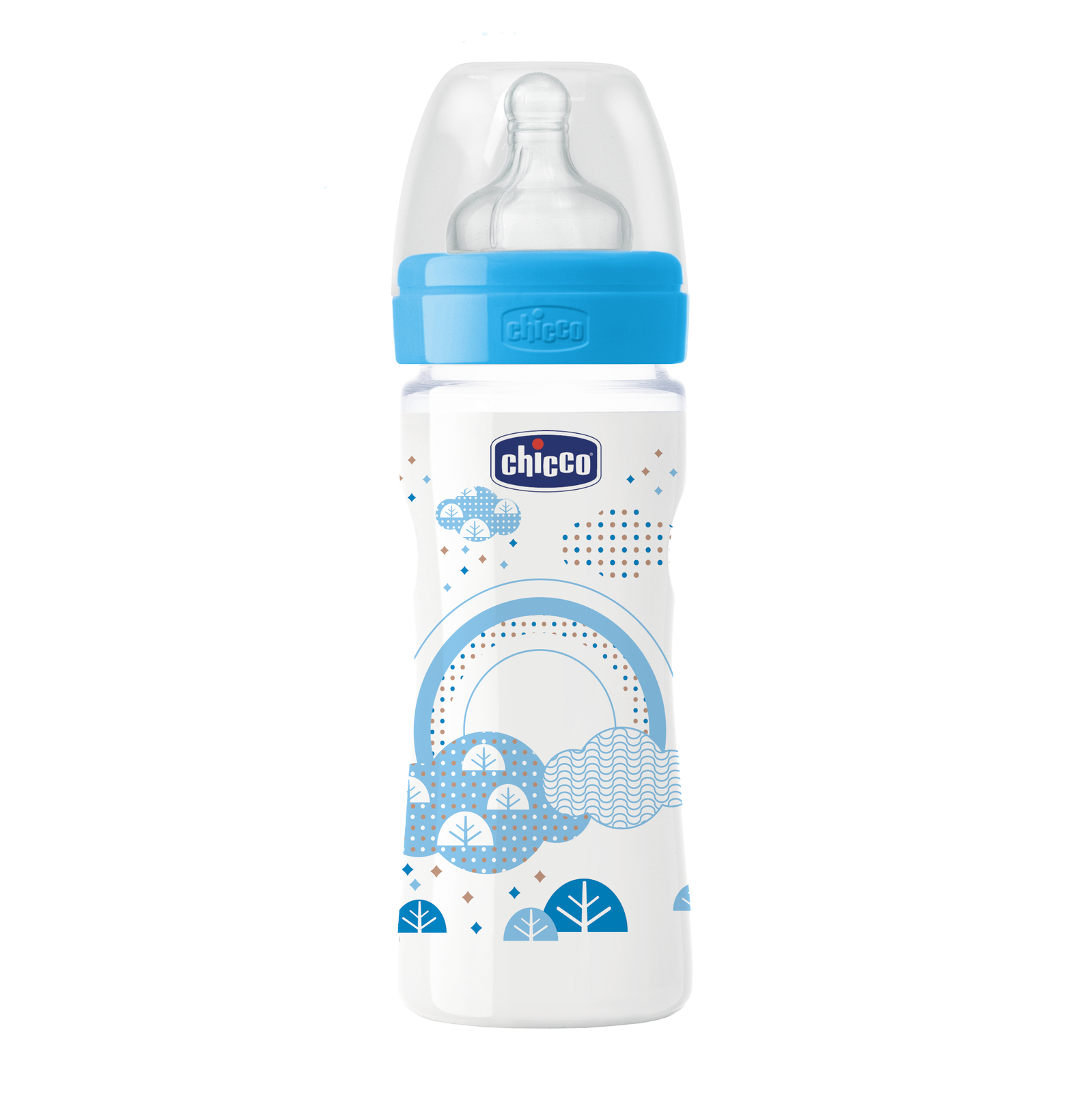 Chicco: Well-Being Silicone Bottle - 2m+ 250ml (Boy) image