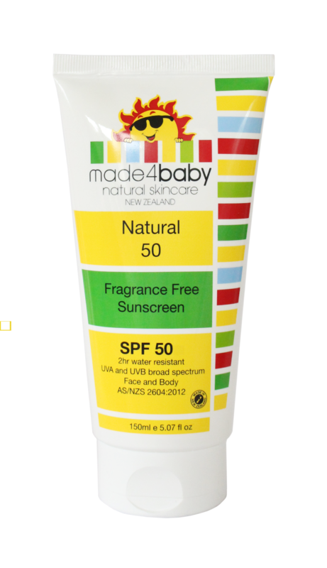 Made4Baby: Natural Sunscreen SPF 50 - Fragrance Free (150ml)