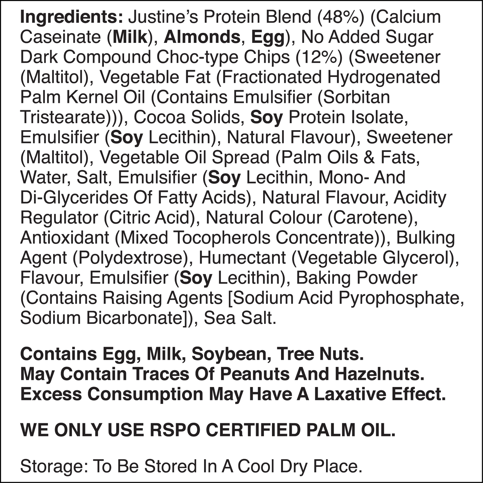 Justine's Protein Cookies - Chocolate Chip (12 x 64g) image
