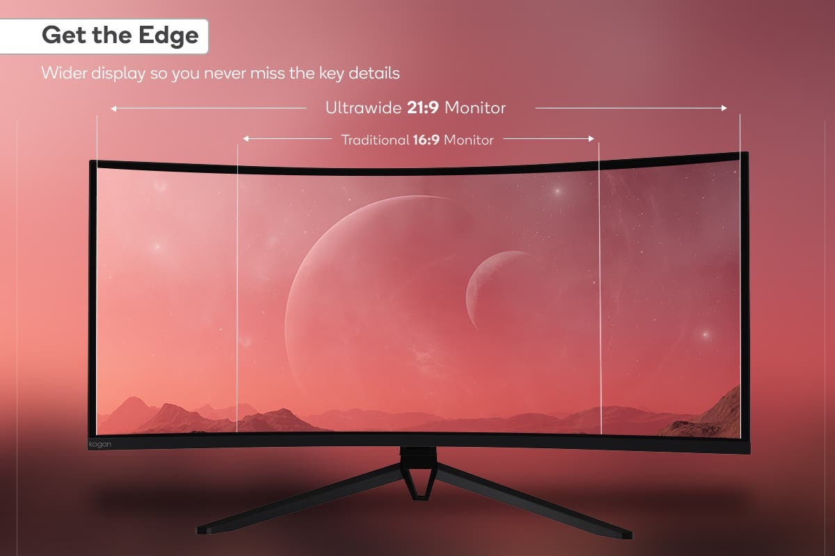 34" Kogan Curved Ultrawide Gaming Monitor at Mighty Ape NZ