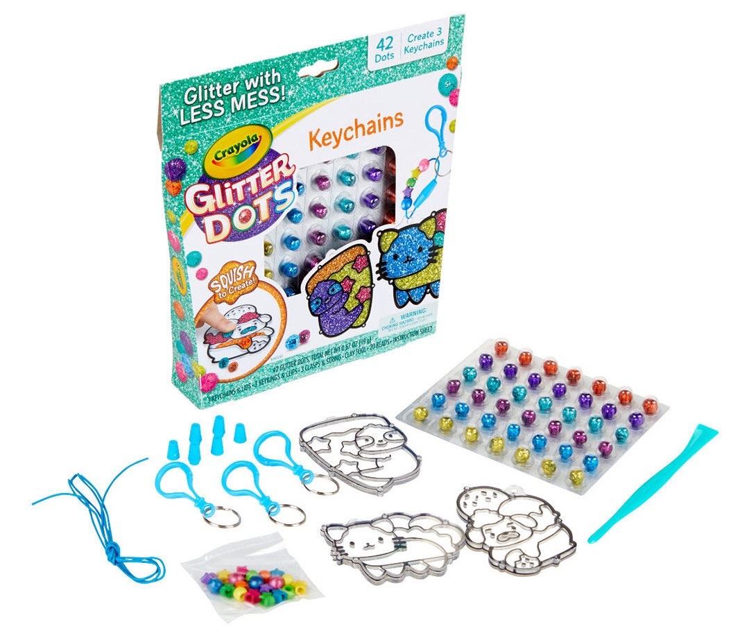 Buy Crayola Glitter Dots Keychains at Mighty Ape NZ