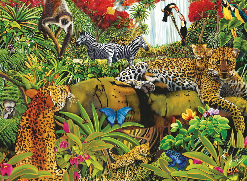 Ravensburger 100 Piece Jigsaw Puzzle Wild Jungle Board Game at