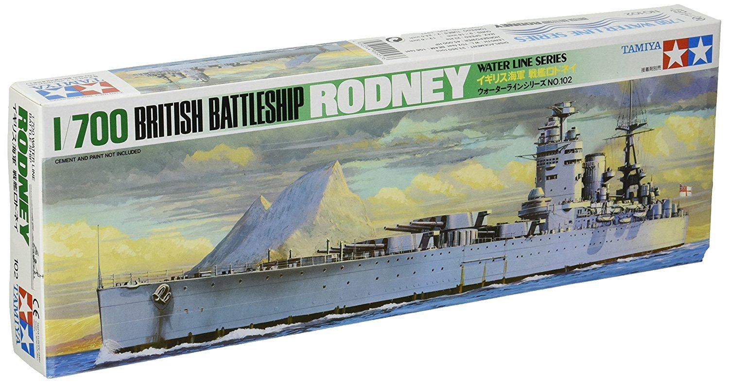 Tamiya 1/700 British Rodney Battleship - Model Kit image