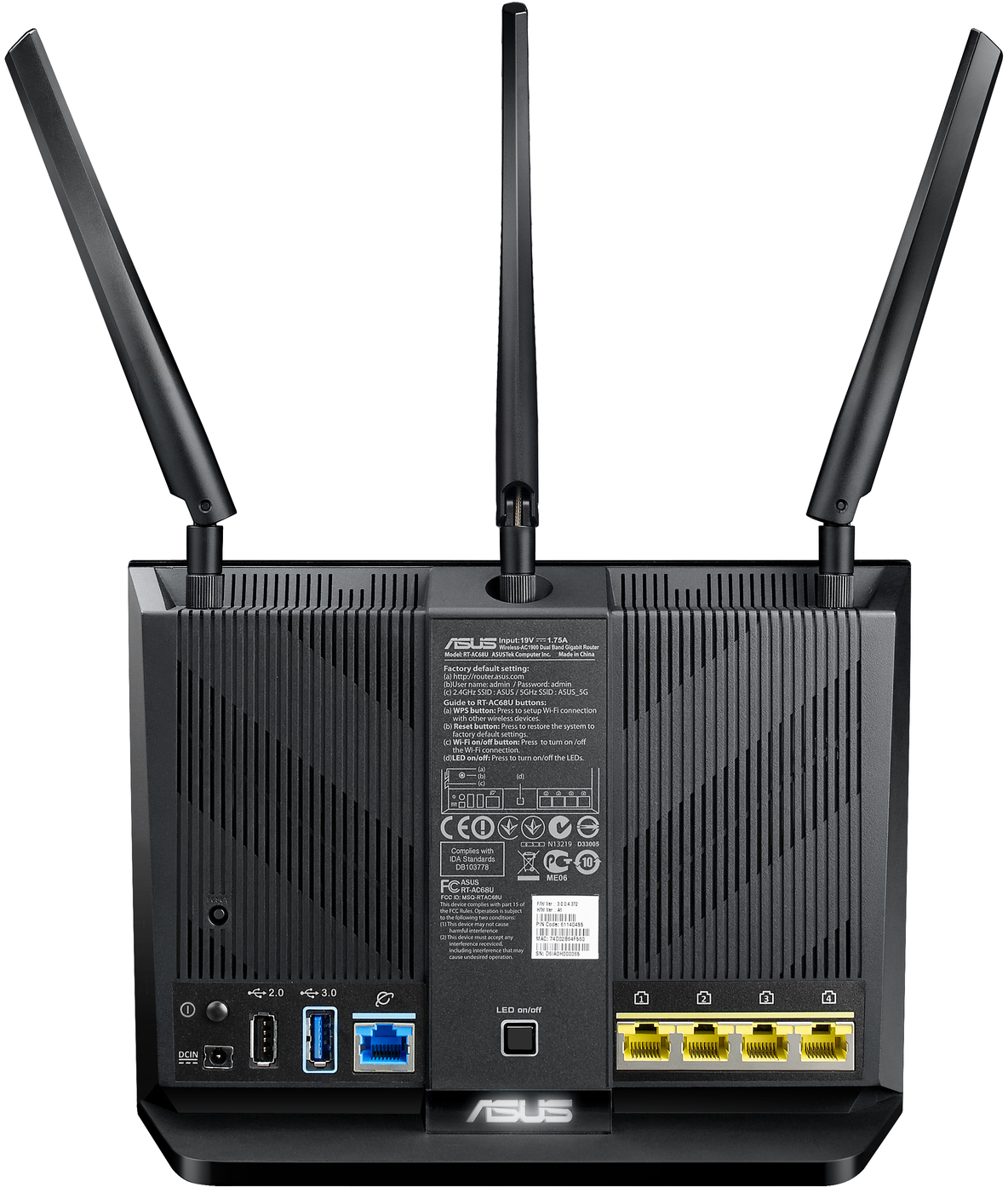 ASUS RT-AC68U AC1900 Dual Band Gigabit Wi-Fi Router image