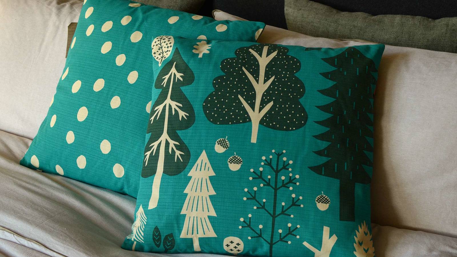 Donna Wilson Cushion Forest Turquoise At Mighty Ape Nz