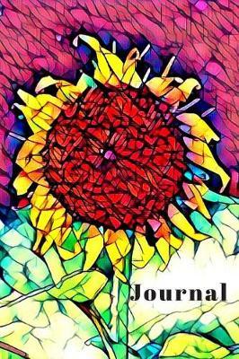 Pretty Yellow Sunflower Cute Flower Lover's Woman's Blank Lined Journal for daily thoughts Notebook by Sandy Closs image