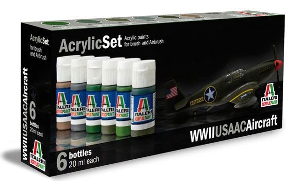 Italeri Acrylic Paint Set: WWII USAAC image