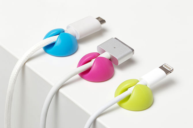 Bluelounge CableDrop Mini Cable Clips - Bright