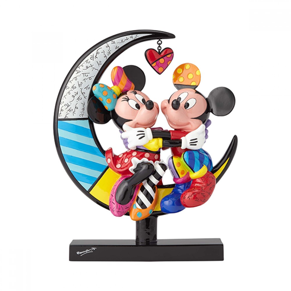 Romero Britto - Mickey & Minnie On Moon Figurine image