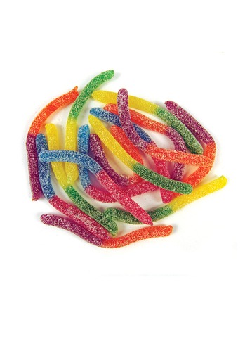 Rainbow Confectionery Sour Gloworms Lollies Bulk Bag 1kg image