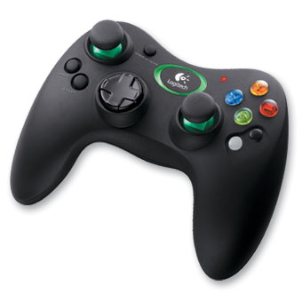 Logitech Cordless Precision Controller for Xbox 2.4 GHz cordless technology 6-metre range Vibration feedback 8-way image