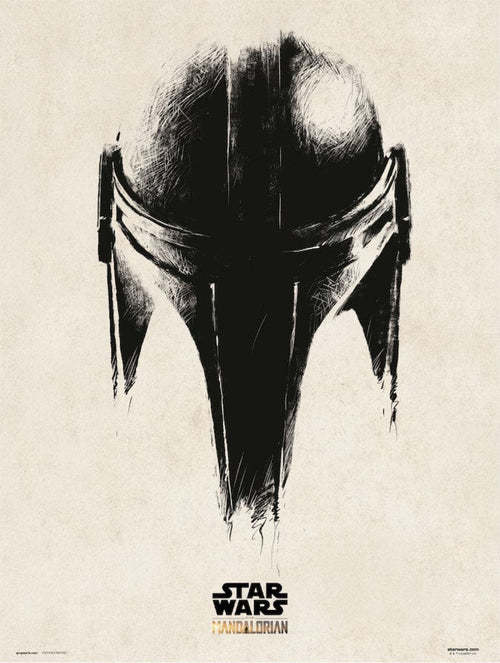 Star Wars The Mandalorian Helmet Shadow Collector Print at Mighty