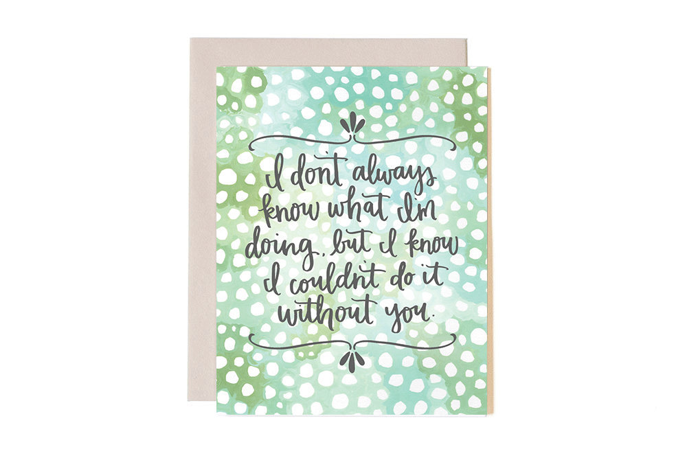 One Canoe Two: Without You Spots - Greeting Card image