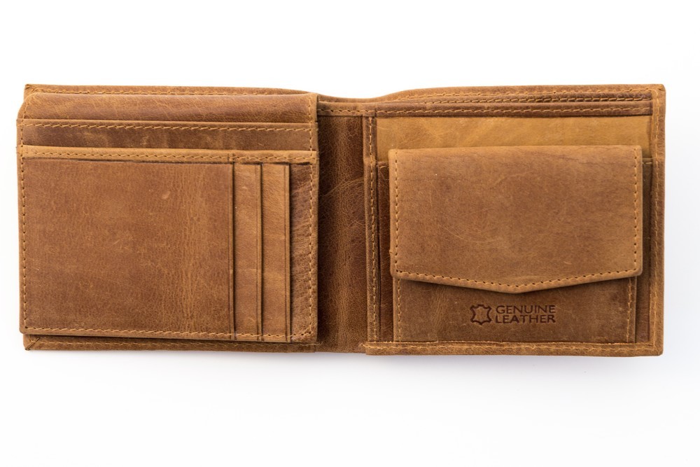 Urban Forest: Amos Leather Wallet w/ID Pocket - Cognac image