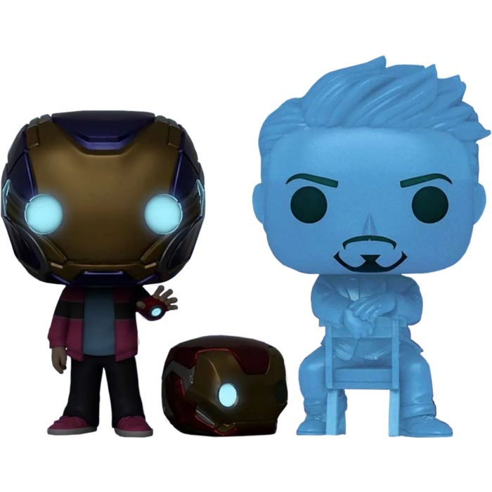 Avengers Endgame: Morgan & Hologram Tony (with Helmet) - Pop! Vinyl Figure 2-Pack image