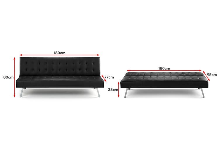 Shangri-La Convertible Corby Sofa Bed (Black) image