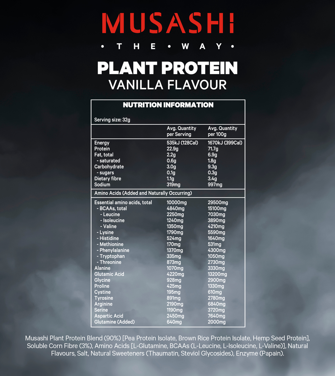 Musashi Plant Protein - Vanilla (900g) image