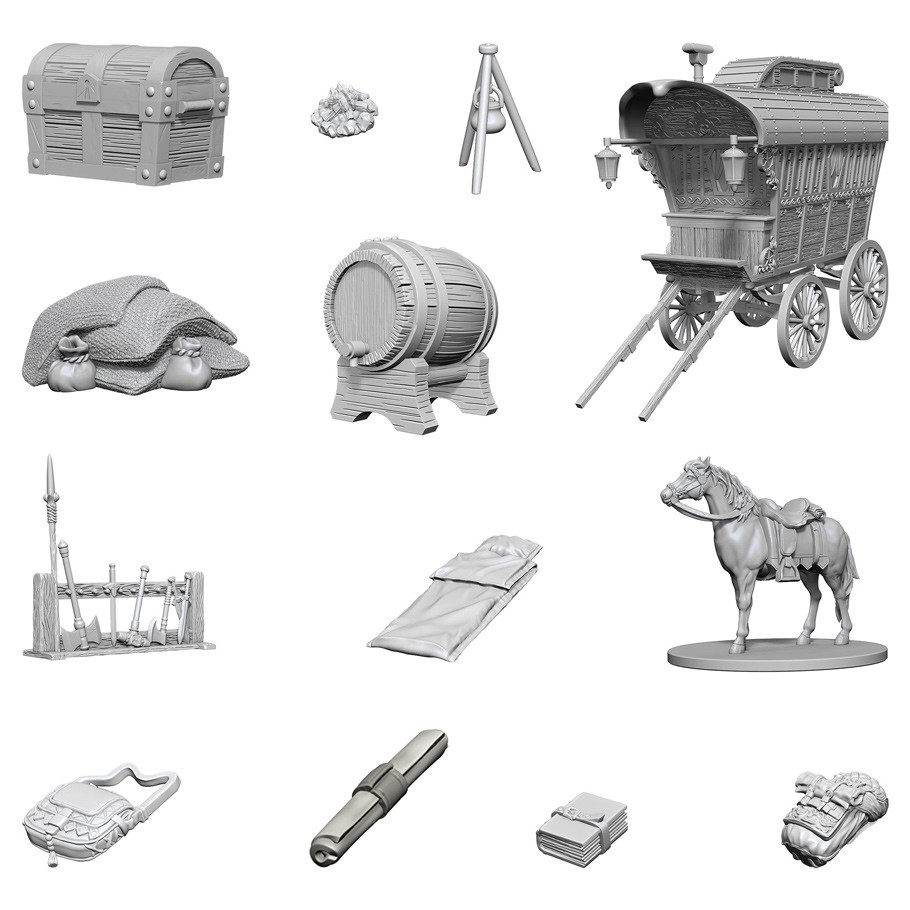 D&D Nolzur's Marvelous: Unpainted Miniatures - Adventurer's Campsite image