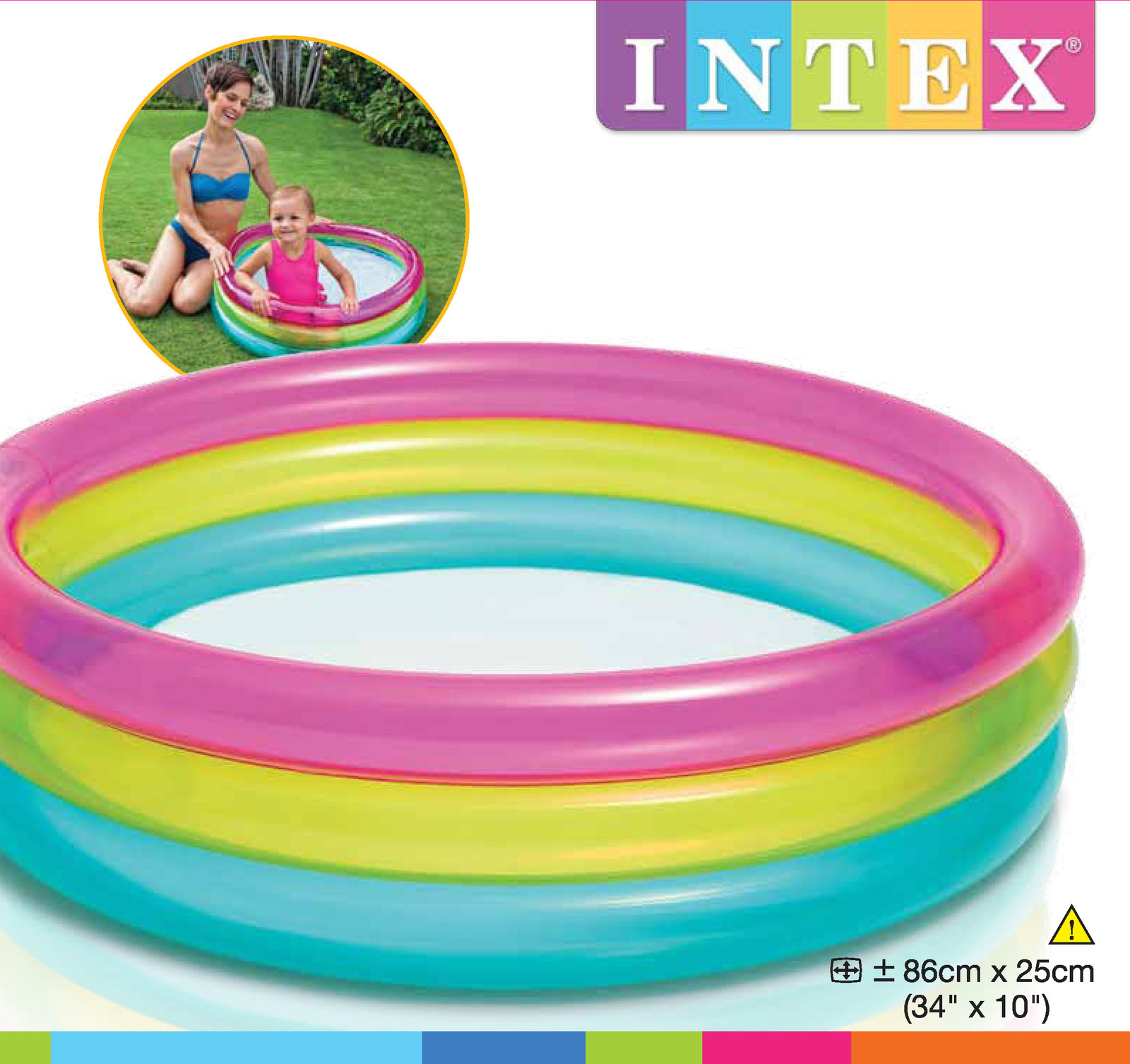 Buy Intex Rainbow Baby Pool at Mighty Ape Australia