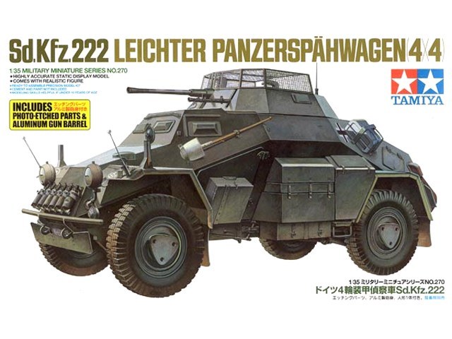 Tamiya 1/35 Sd.Kfz 222 w/Photo Etched Parts - Model Kit