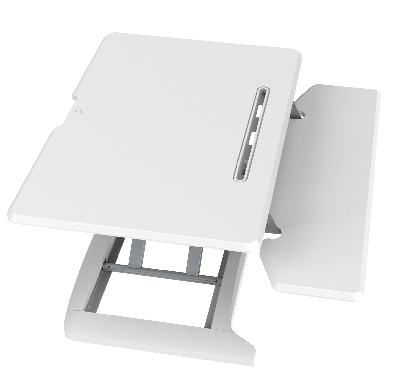 Gorilla Office: Ergonomic Deskalator White (700 x 480mm) Height Adjustable Workstation image