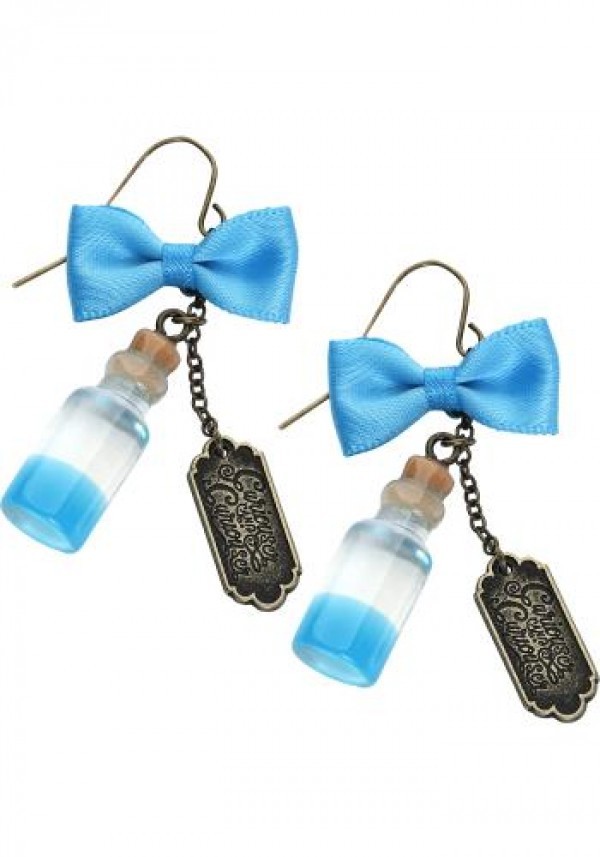 Neon Tuesday: Alice In Wonderland - Curiouser Bottle Earrings