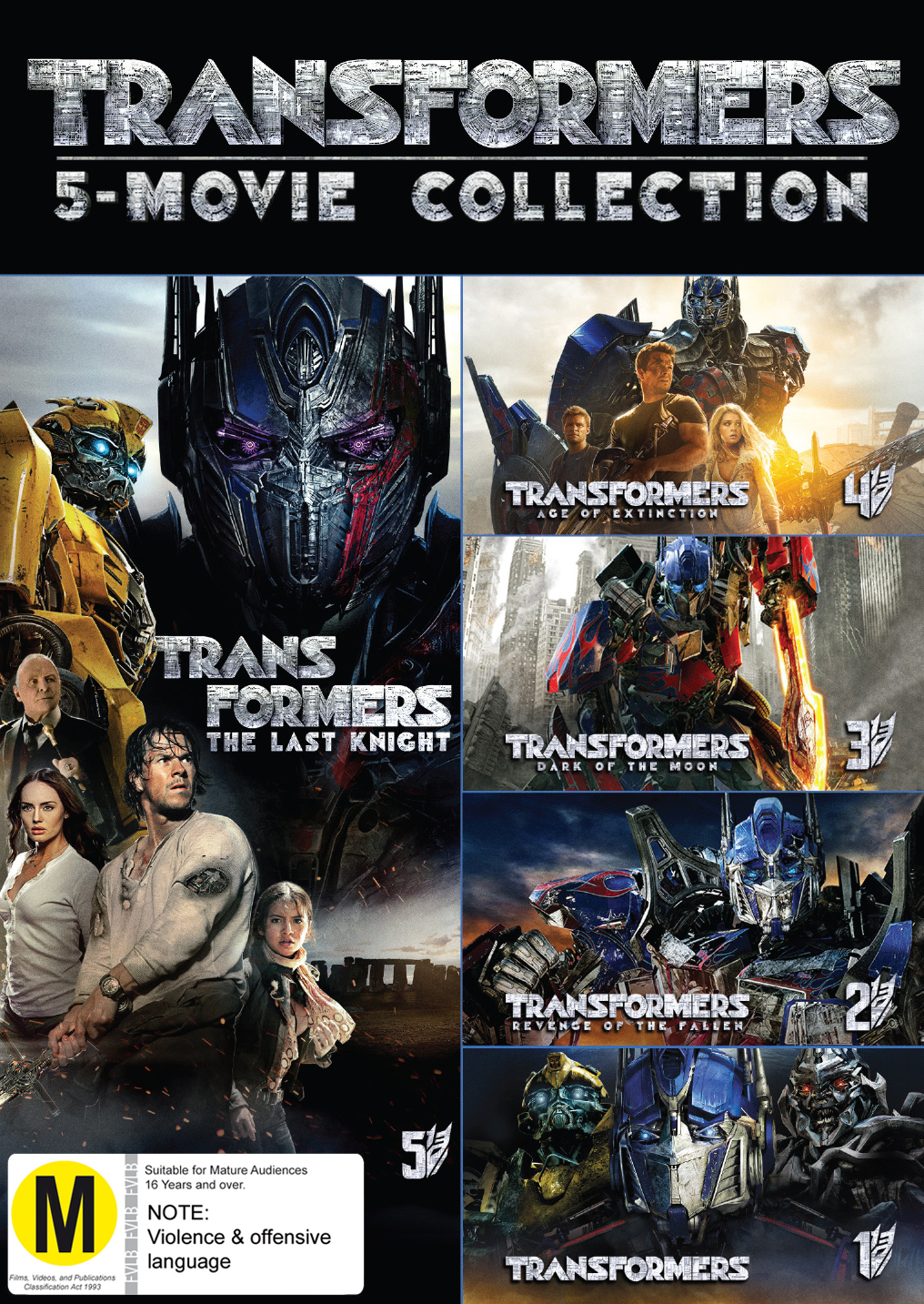 Transformers - 1-5 Boxset on DVD image