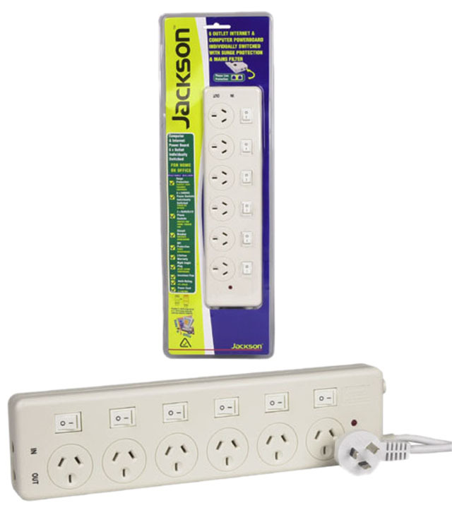 Jackson 6 Way Individually Switched Protected Power Board image