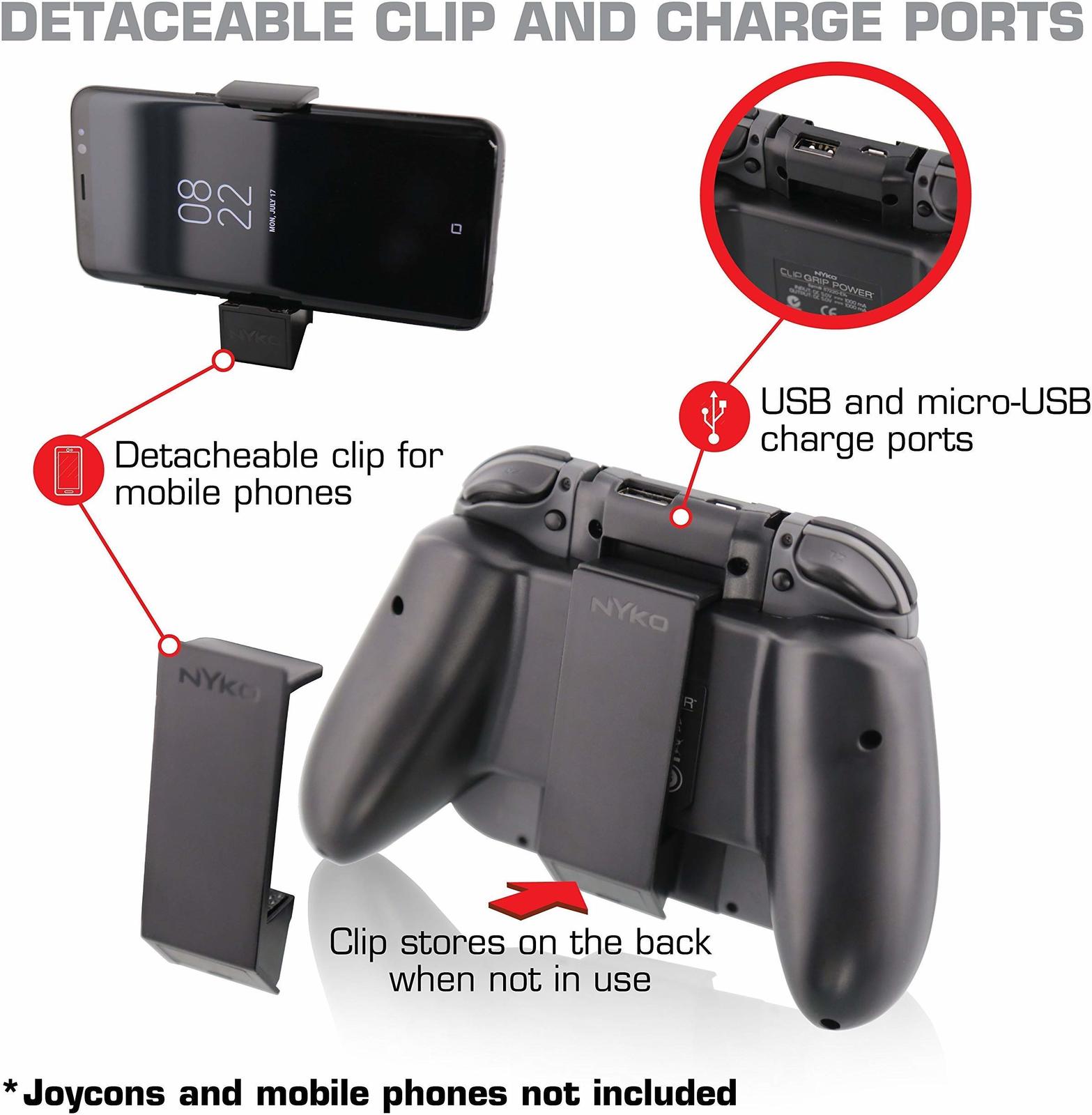 Nyko Switch Clip Grip Power on Switch