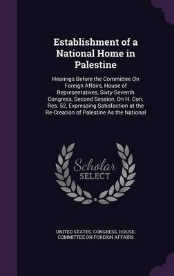 Establishment of a National Home in Palestine image