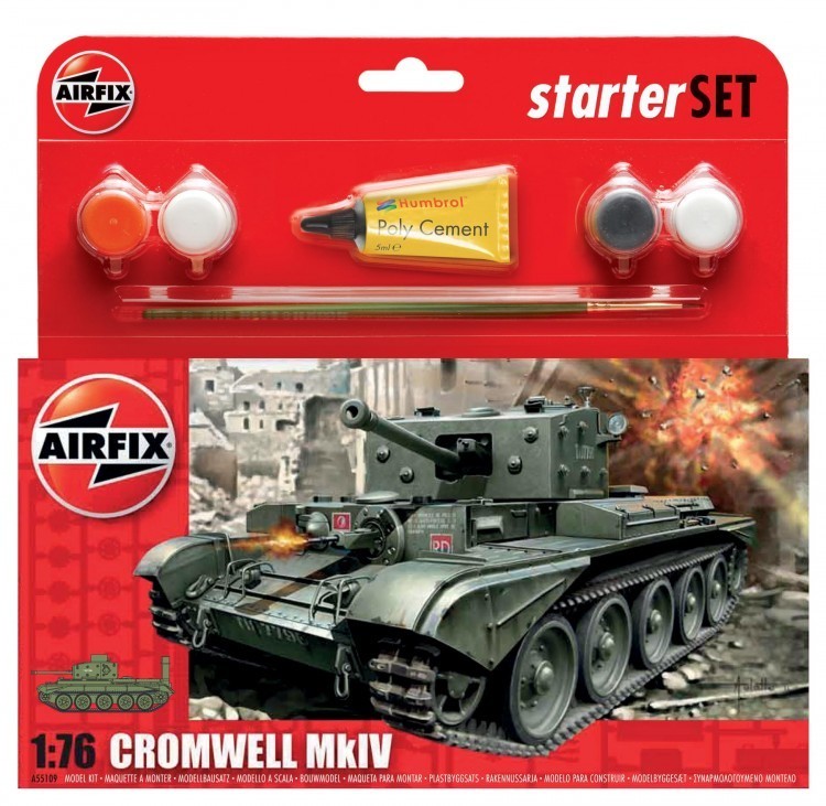 Airfix Cromwell MkIV Tank Starter Set 1/76 Model Kit